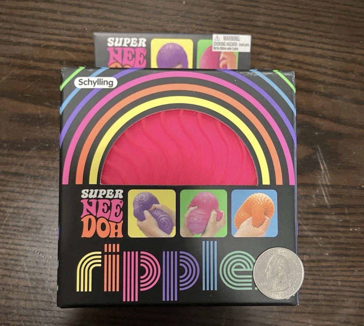 NEW Schylling Super Needoh Ripples XL Pink Giant Squish Stress Ball IN BOX