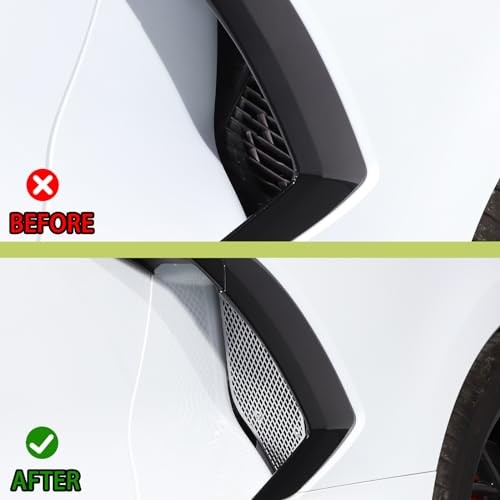 Side Intake Mesh Grille Guard Set Compatible with Side air intake mesh-silver