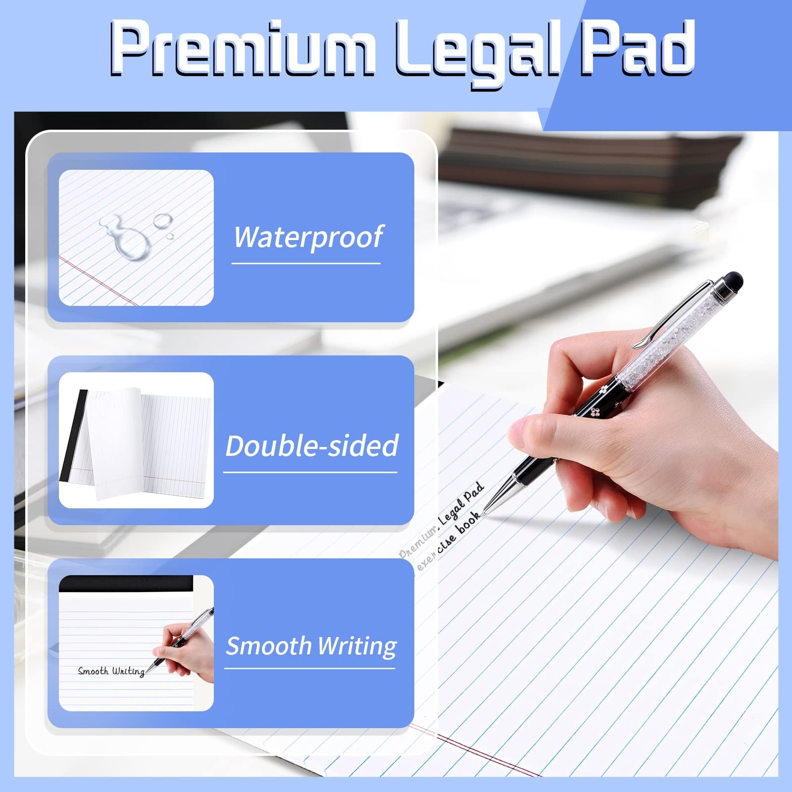 2 Pack Legal Pads Refills Note Pads, Writing Pads 8.5 x 11 Inches, Memo Pads …