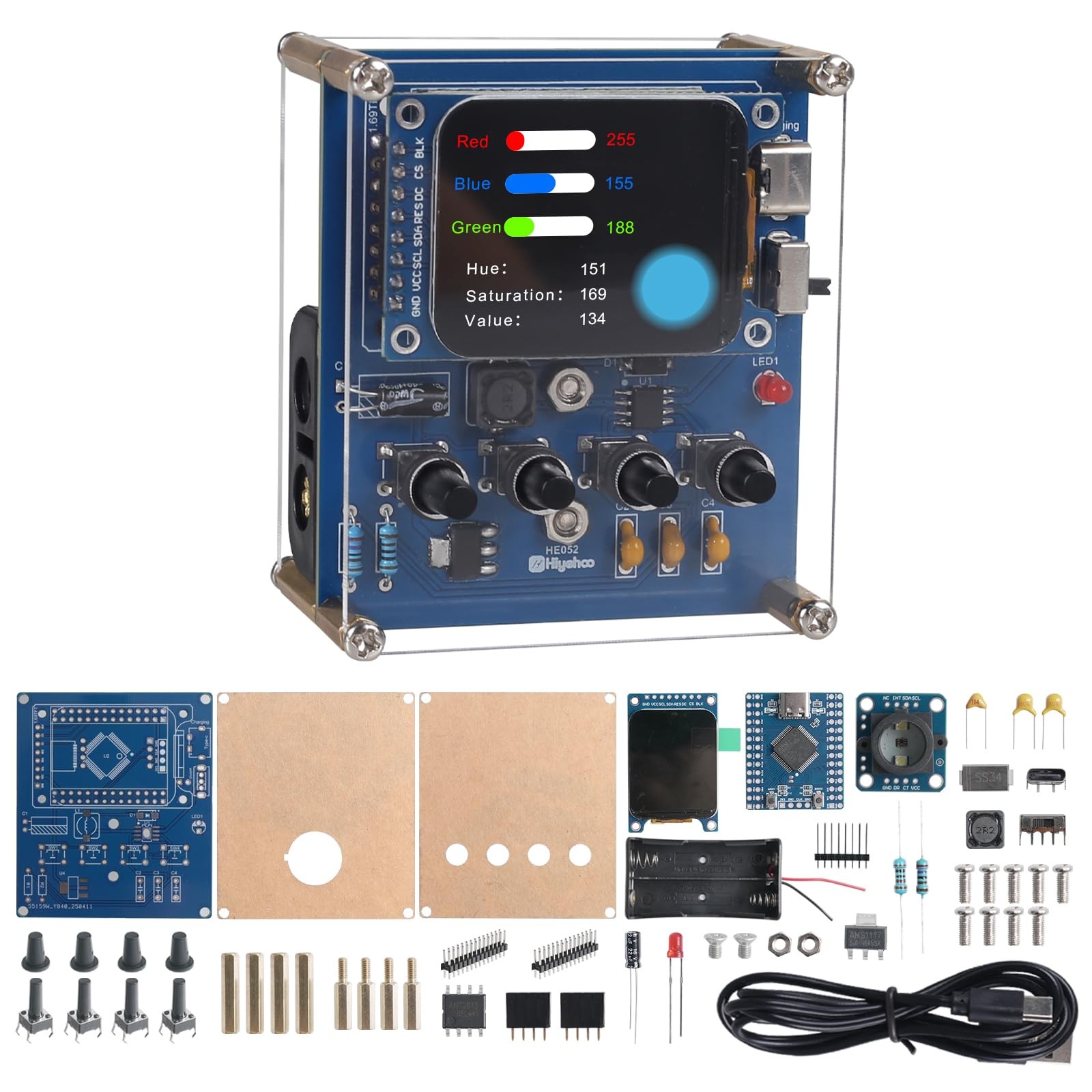 DIY Color Recognition Soldering Kit with TCS34725 Sensor, STEM Electronics Pr…