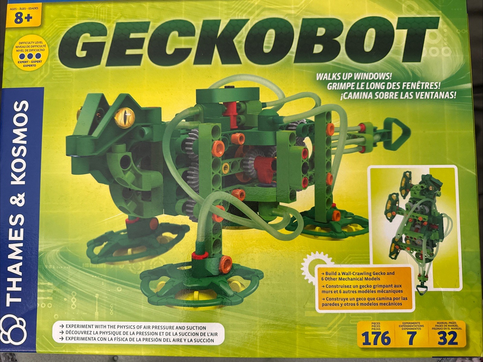 NIP Thames & Kosmos Geckobot Robot Experiment Kit – Walks Up Windows-176 Pieces