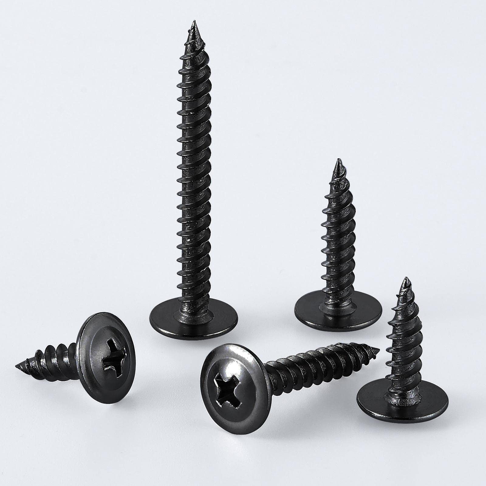 (60 pcs) Wensilon #10×3″ Black Phillips Truss Head Wood Screws Quick Metal