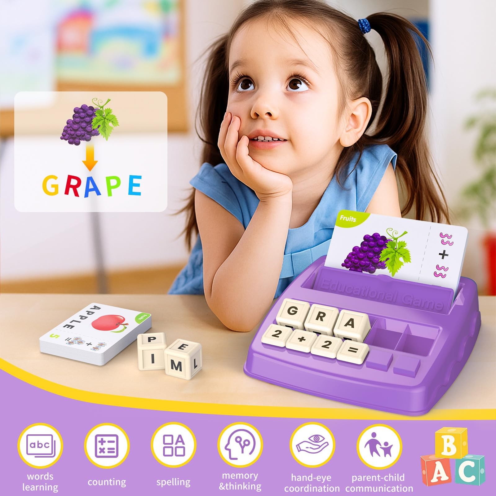 Matching Letter Games for Ages 4-8,Learning & Education Toys for Preschool Bo…
