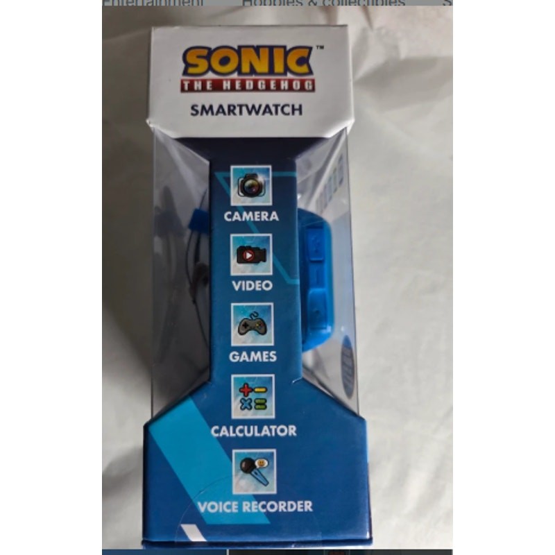 Sonic The Hedgehog Kids Interactive Smartwatch Touchscreen Camera Games Blue New