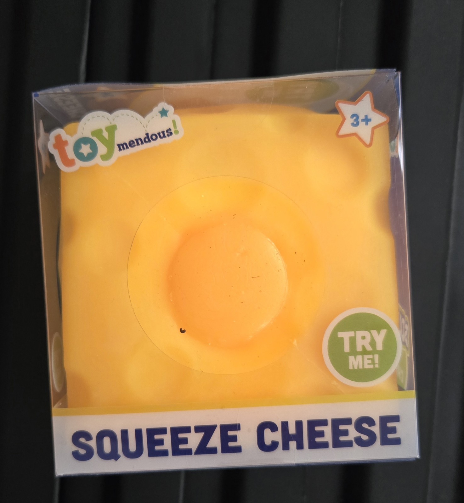 Toymendous Squeeze Cheese Non Toxic Squish Toy – Cheese Block – Authentic