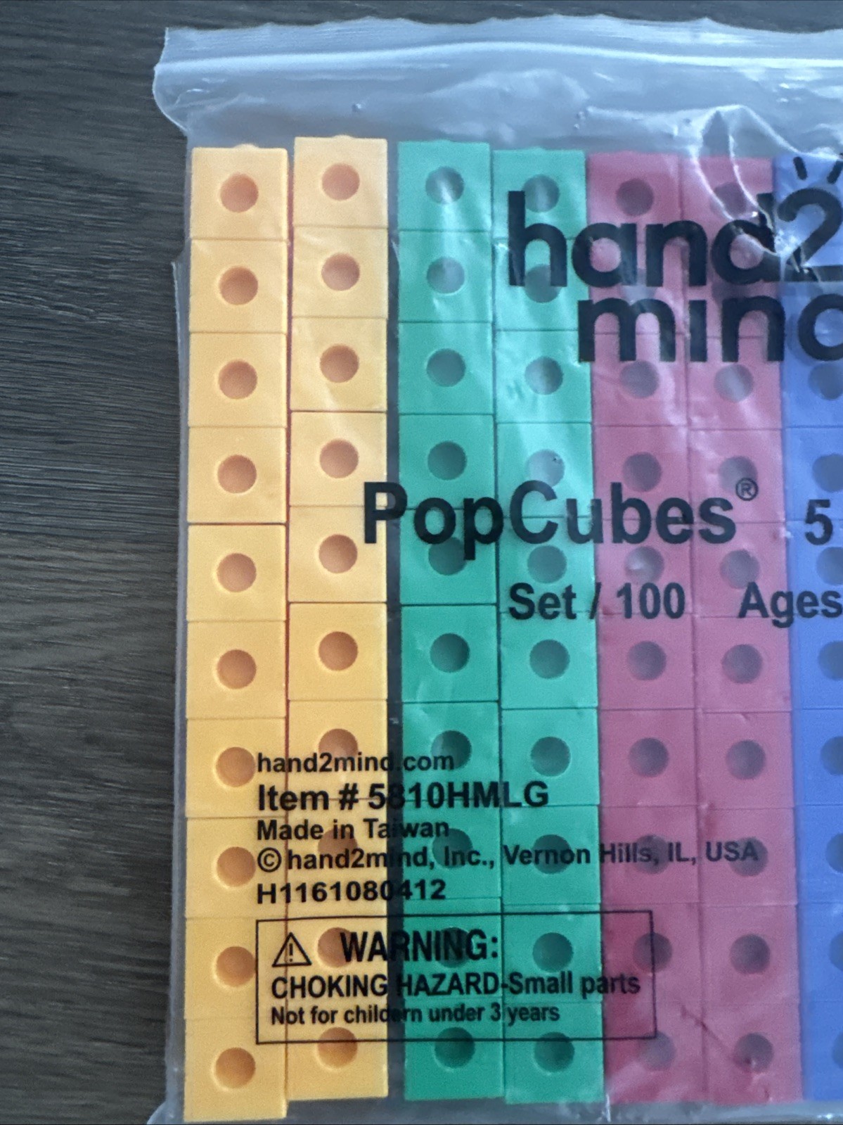 ETA Hand 2 Mind Snap Cube Set 100pc Math Manipulatives #5810