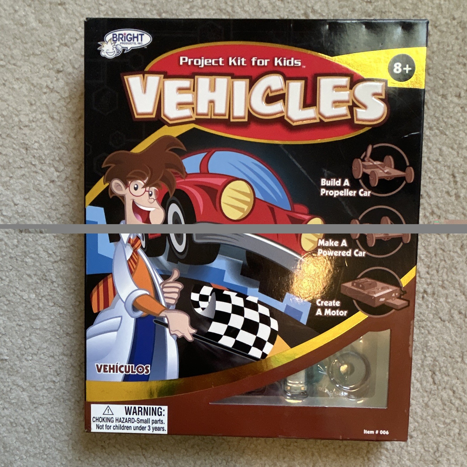 Bright Vehicles Project Kit for Kids Build Propeller & Powered Car Ages 8-11