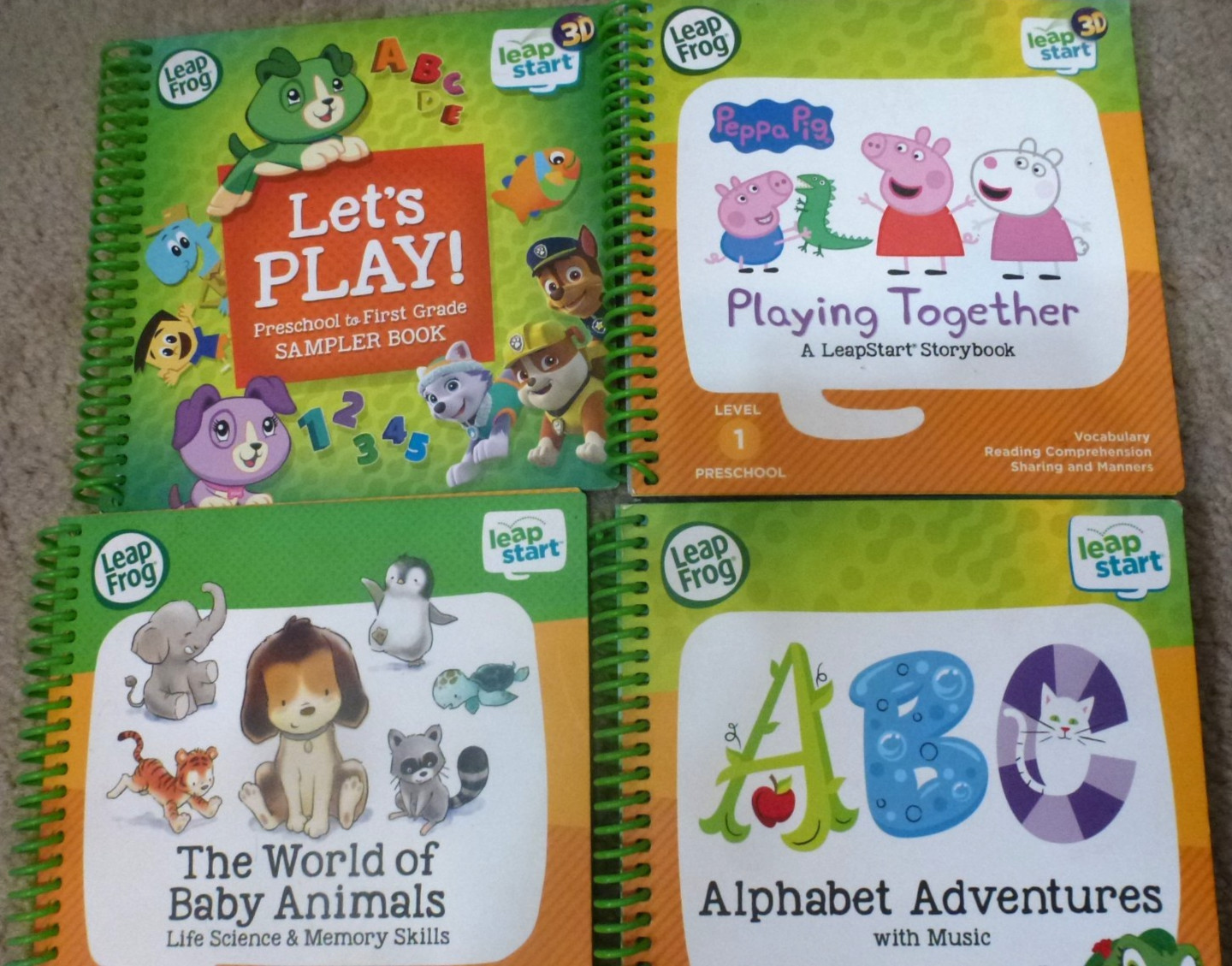 Lot 4 Leap Frog Leap Start & 3D Peppa Pig Paw Patrol