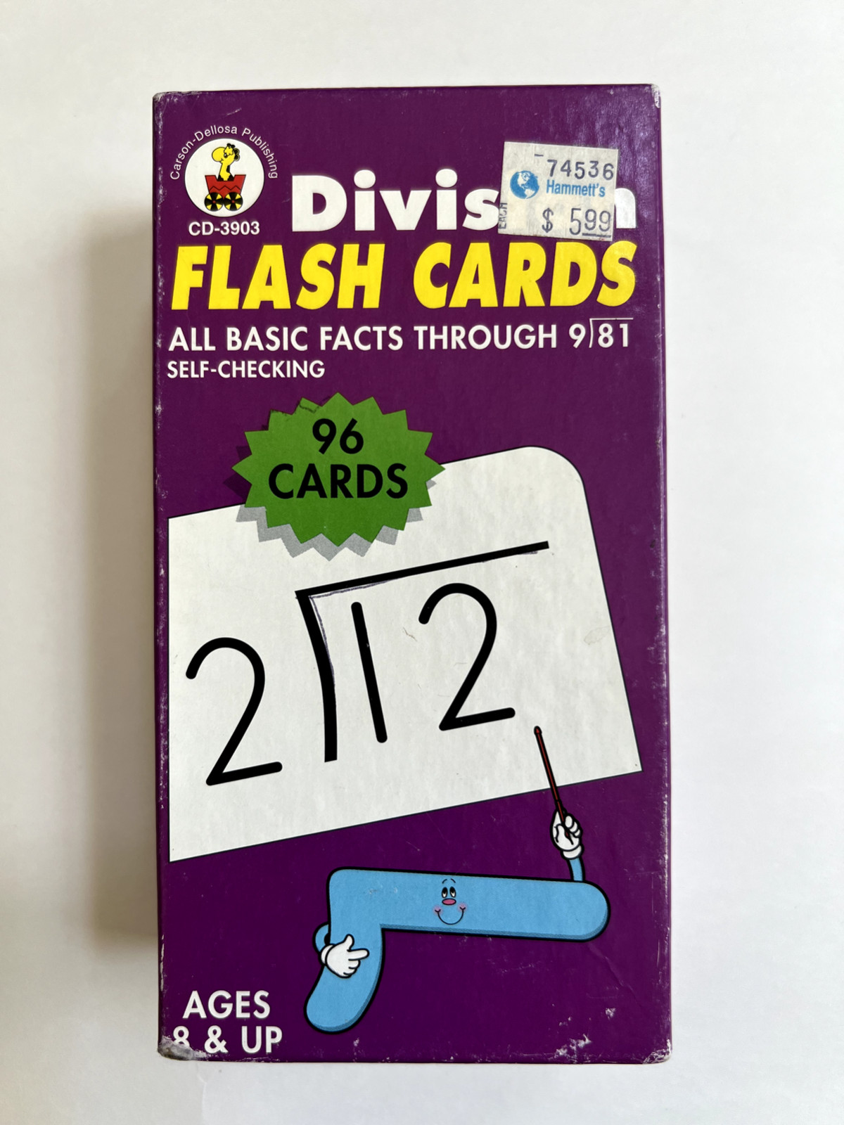 Division Flash Cards Game Ages 8 and up, Ships Fast!