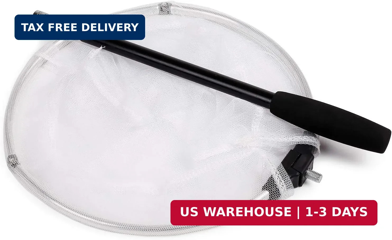 RESTCLOUD Insect and Butterfly Net with 12″ Ring, 24″ Net Depth, Handle Extends