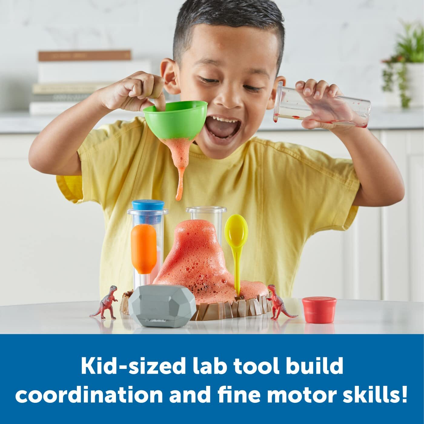 Fizzy Volcano Science Kit 13 Piece STEM Experiments for Kids Ages 4 and Up