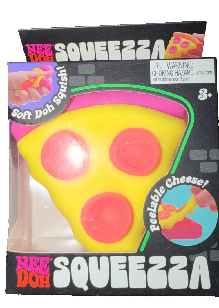 NEW Authentic Schylling NeeDoh 🔥 Squeeza Pizza Soft Doh Squishy Toy Pink Crust