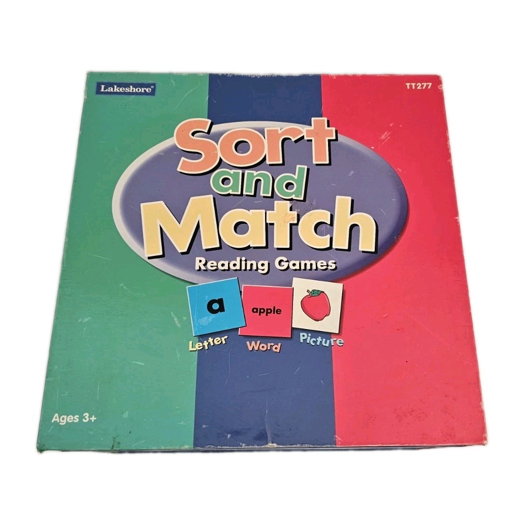 Lakeshore Sort and Match Reading Games TT277 Preschool Kindergarten Phonics Toy