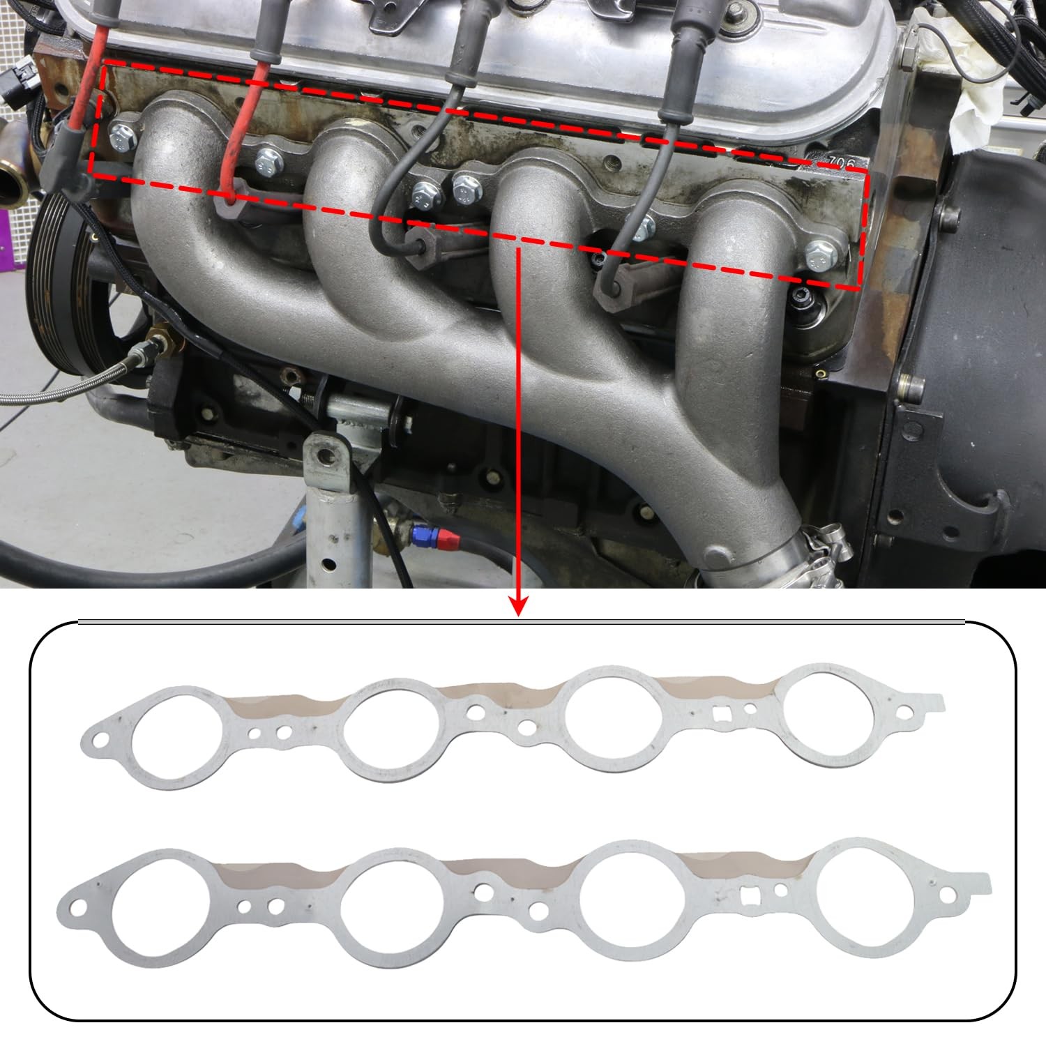 LS MLS Exhaust Manifold Header Gasket Bolts Kit Compatible with Chevy Silverado