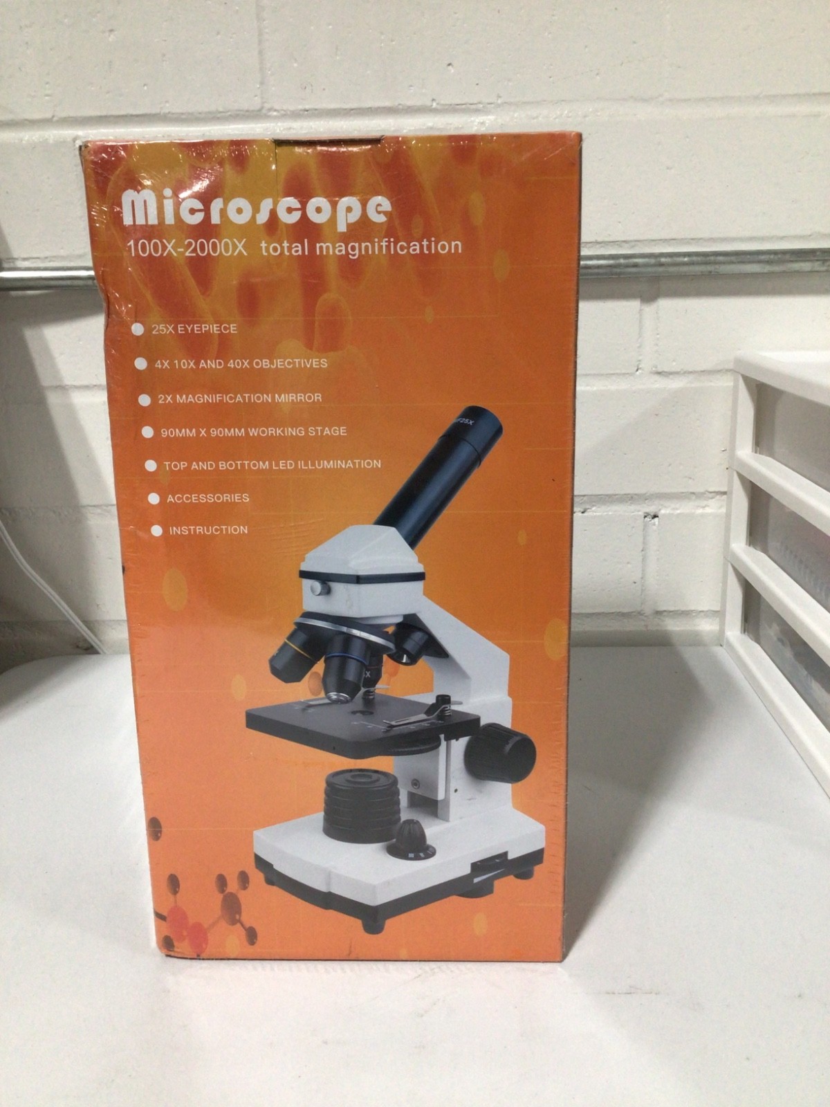 PalliPartners Compound Microscope for Adults Kids – 100X-2000X High-Power