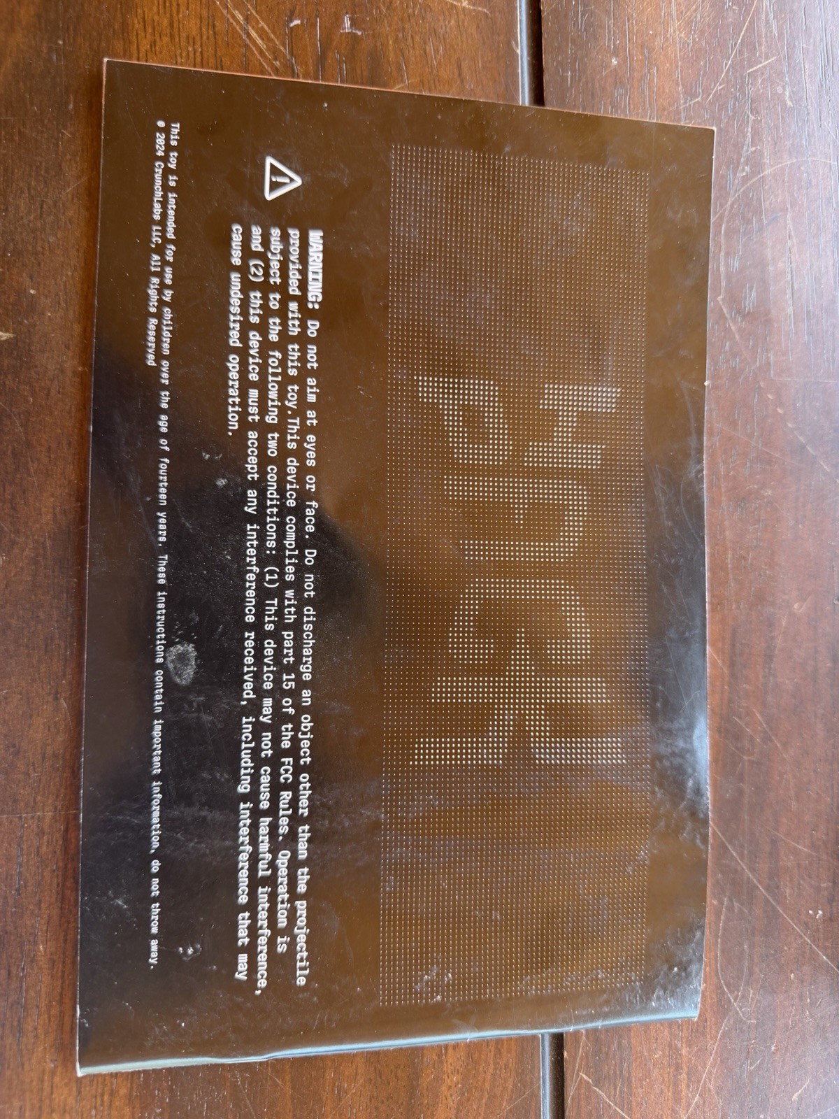 Crunch Labs 001- IR Turret Instruction Manual ONLY Mark Rober Hack Pack