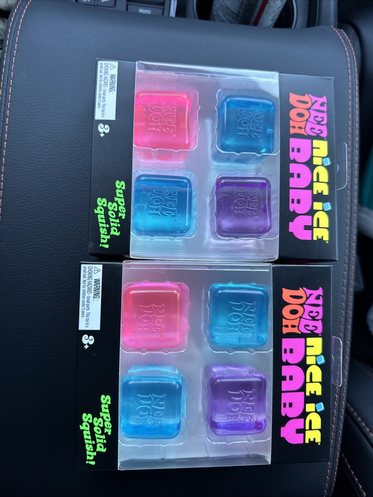 NeeDoh Nice Ice Baby 4 pack X2 Set of 2 Nee Doh Mini Nice Cube Pink Blue Purple