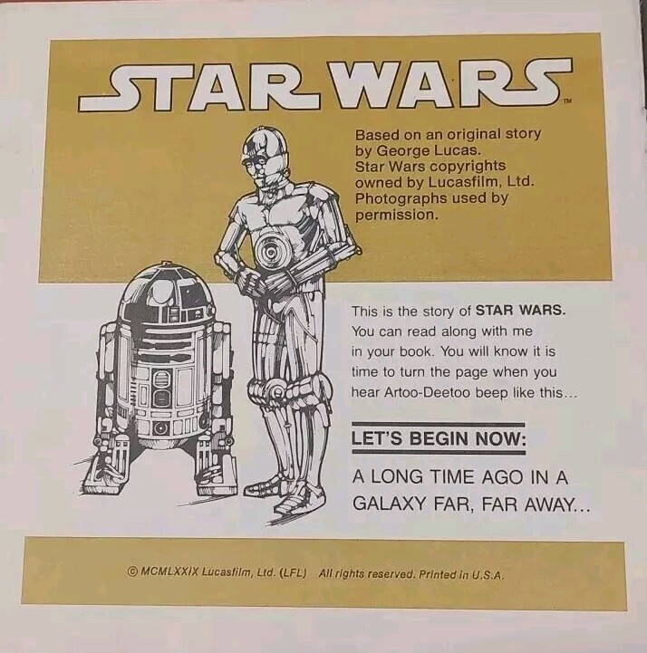 Star Wars 24 Page Read Along Books with 33 1/3 RPM Records 1979 Lucasfilm Ltd.
