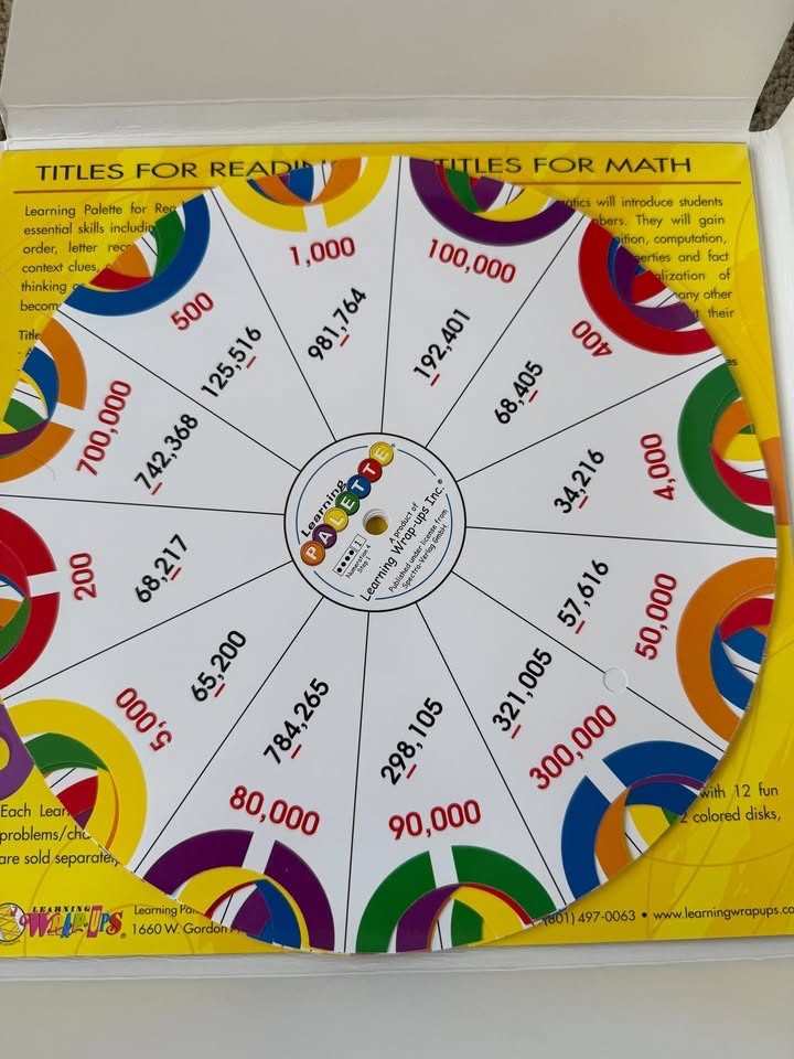 Learning Palette Level 4 Math Center Kit with 6 Sets of 12 Cards Each