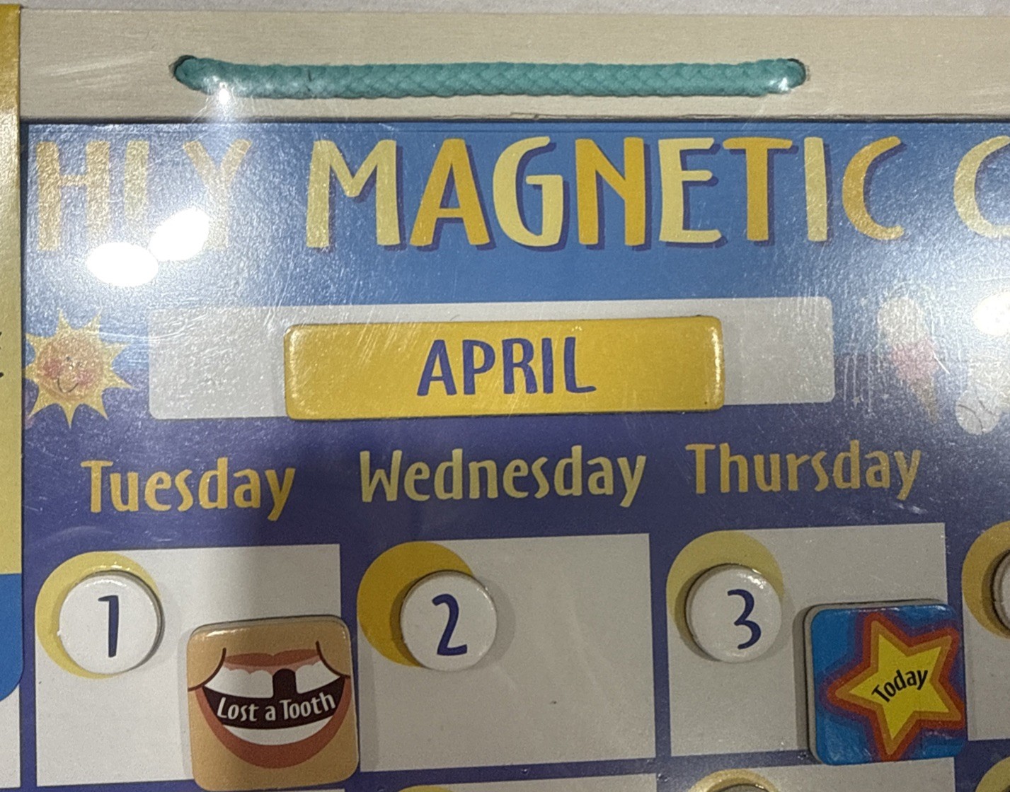 Melissa & Doug Monthly Magnetic Calendar Magnet Toy with 112 Magnets, Multicolor