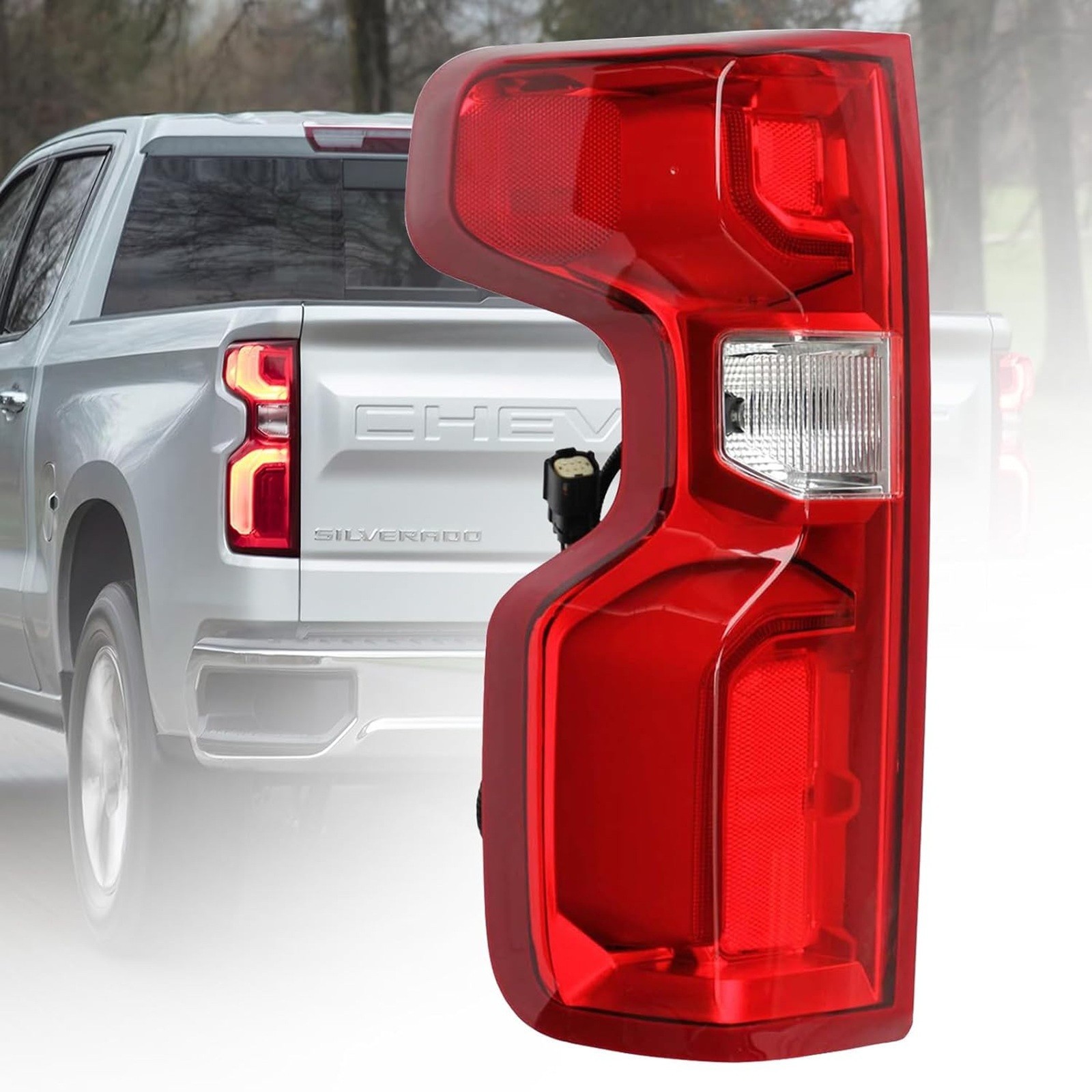 Left Driver Side LED Tail Light for 2019-2023 Chevy Silverado 1500 2500HD 3500HD