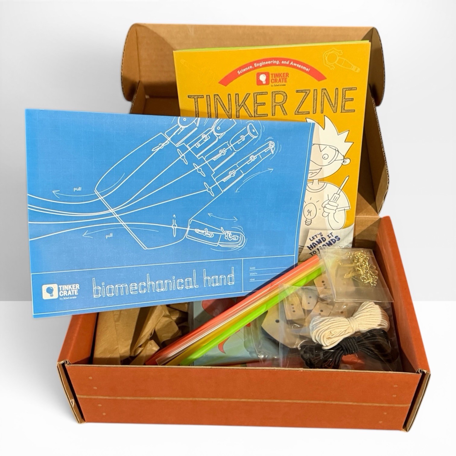 Kiwi Co Tinker Crate Make Your Own Biometric Hand – New Open Box
