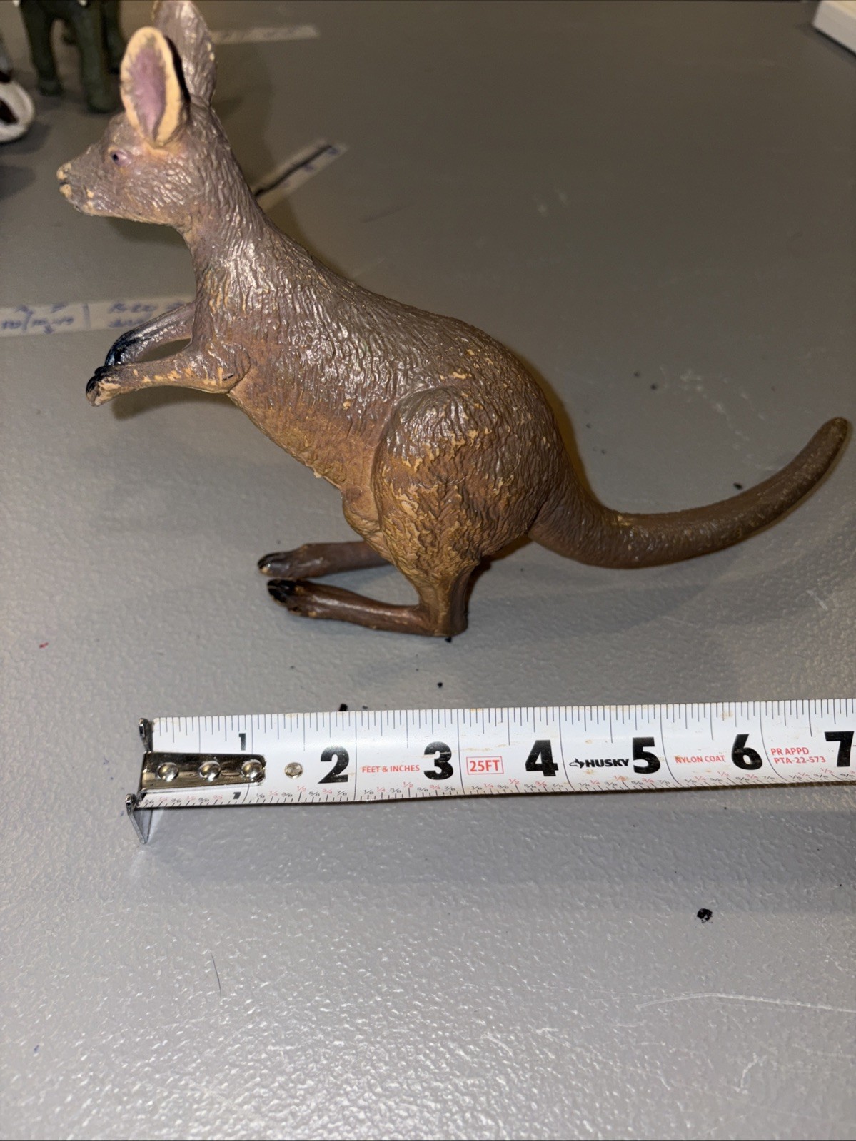 Kangaroo Toy Figurine AAA Hard Plastic Marsupial Joey Australia Wild Animal 6 in
