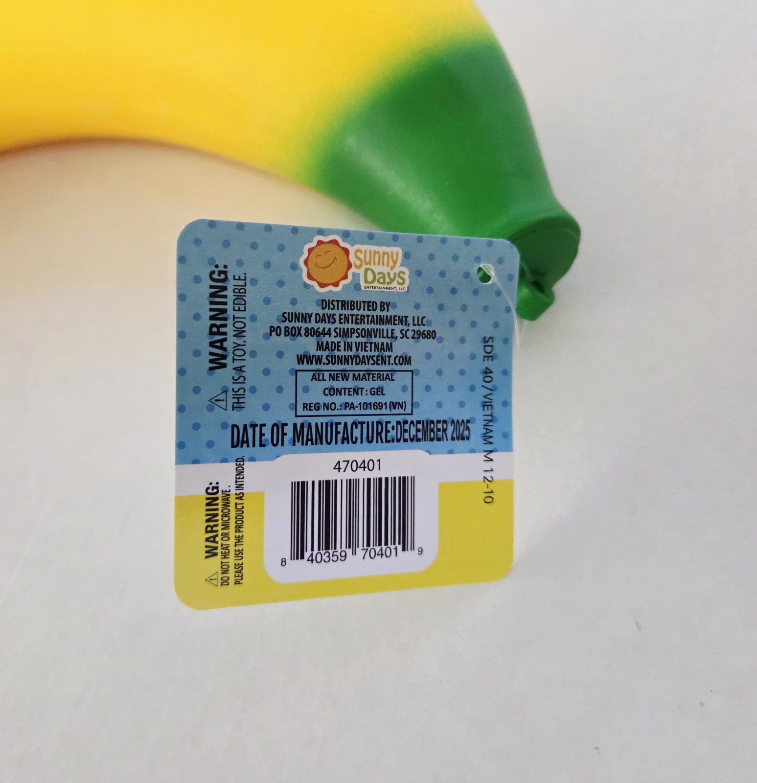Jumbo Squishy Banana Laffy Snacks by Sunny Days Viral XL Yellow Fruit Squeezie