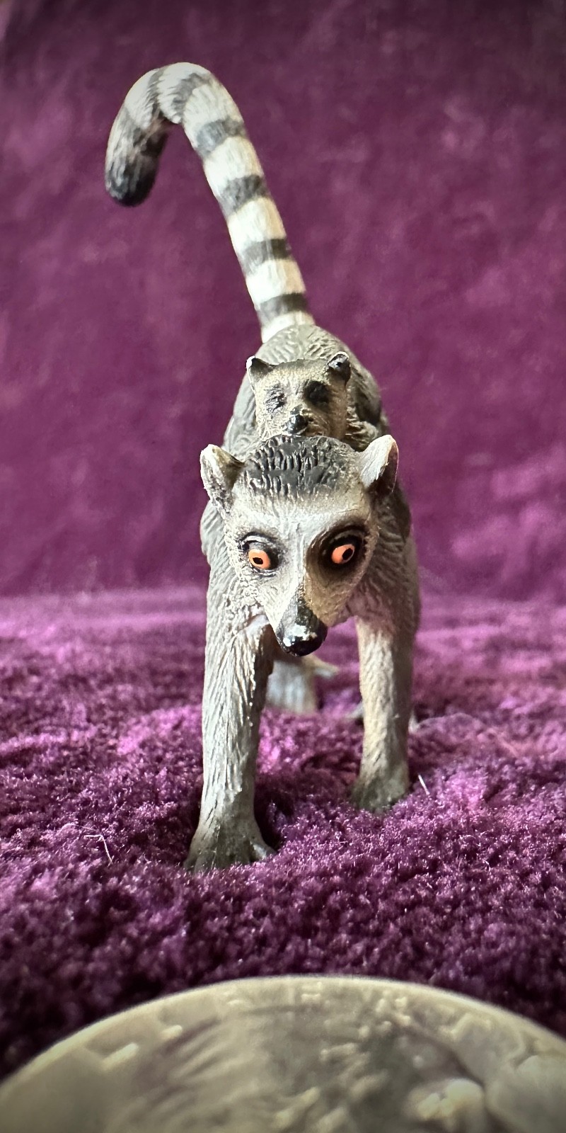 Schleich & Papo Wildlife Lot – Bobcat, Lemur w/ Baby, Meerkats – Excellent Cndtn