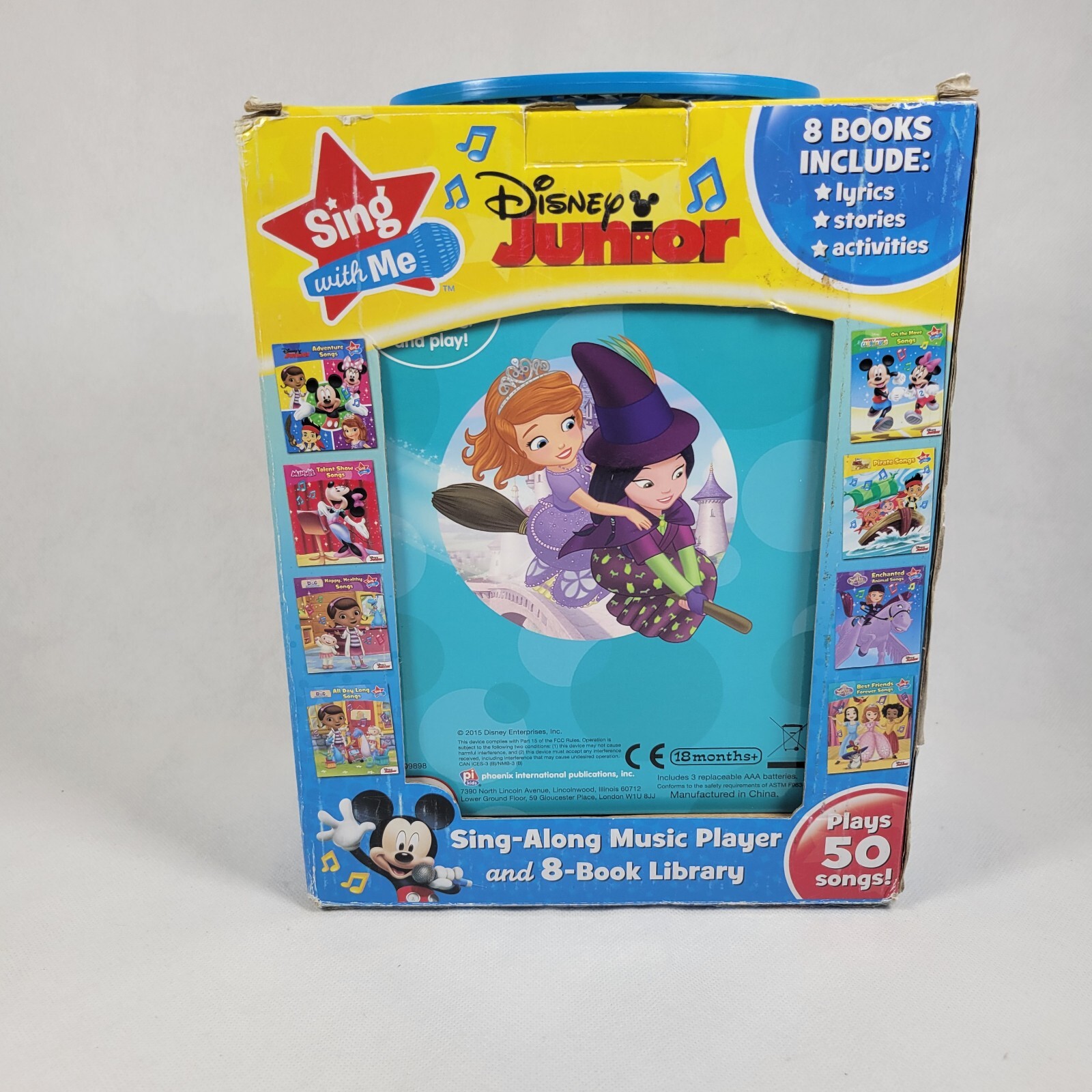 Disney Junior Sing With Me Sing Along Music Player & 8 Book Library New
