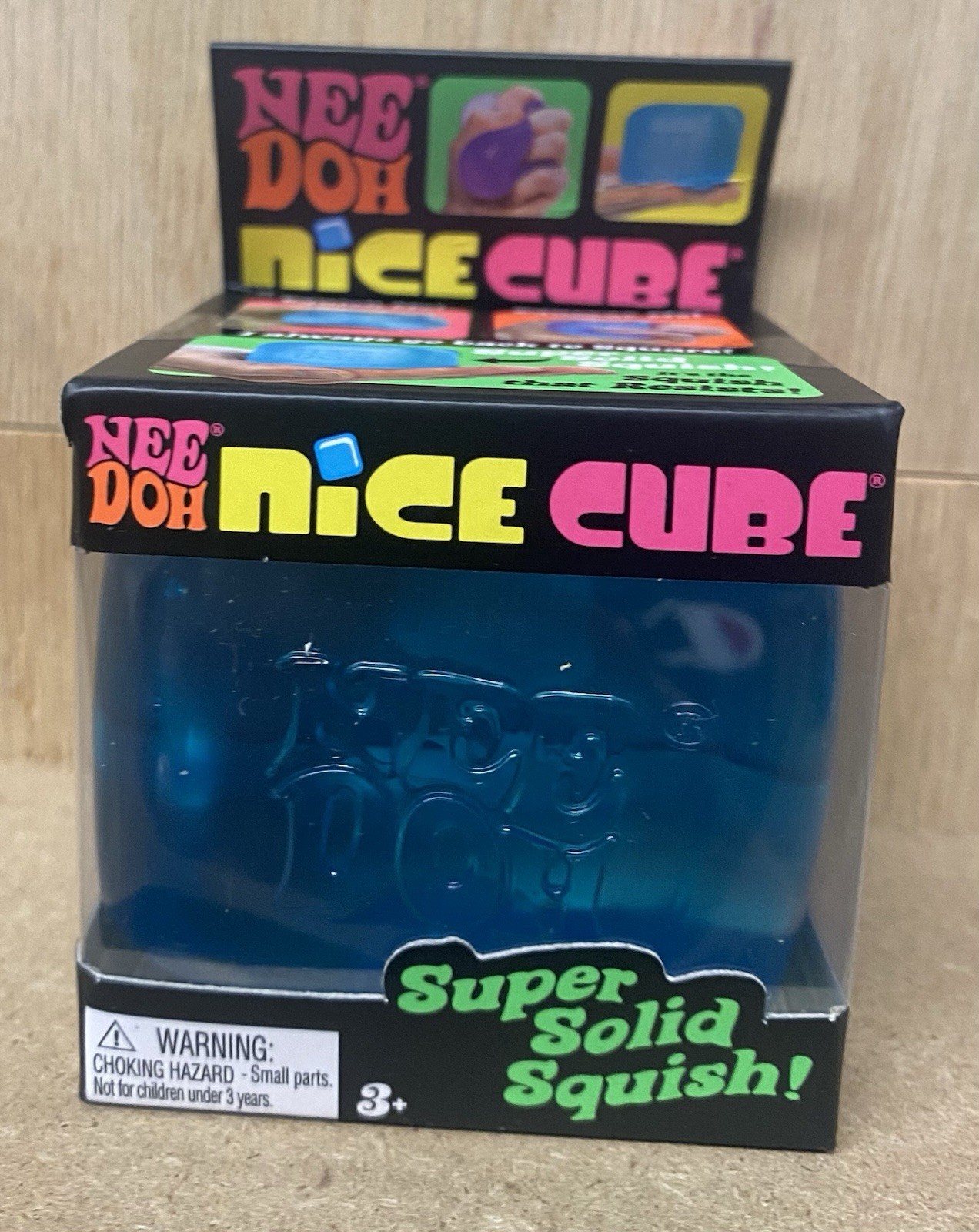 NEE DOH, Nice Cube,BLUE Super Solid Sqish