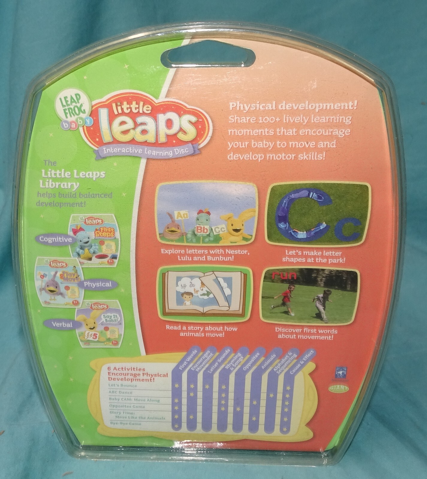 Lot Of 3 Leap Frog Little Leaps DVD = first steps say it play move baby 9 months
