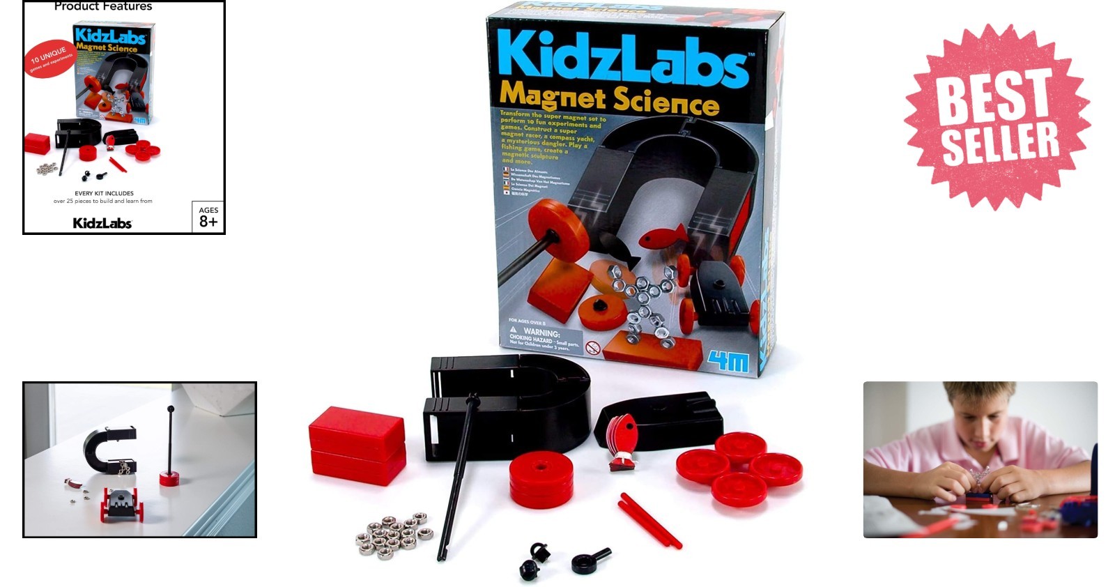 Hands-On Learning 4M Magnet Science Kit – 10 Magnetic Activities for Ages 8+