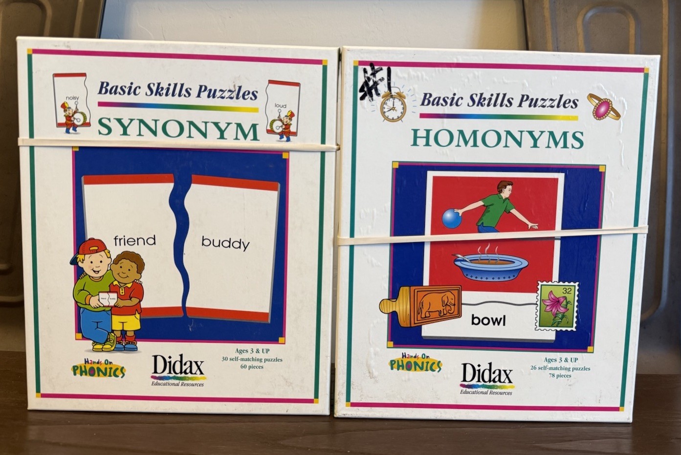 Didax Educational Resources Basic Skills Puzzles LOT Of 2 Hands On Phonics Kid