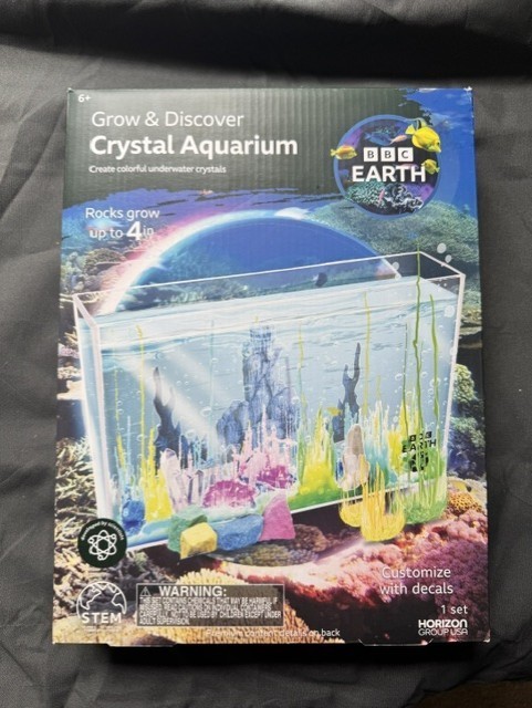 BBC Earth Grow & Discover Crystal Aquarium STEM Science Kit 6+ Perfect for Kids