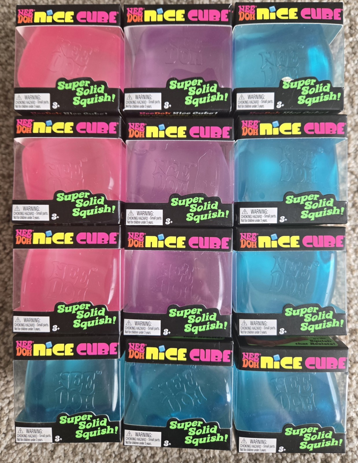 NEW Real rare Viral NeeDoh Nice Cube Full Box 12 Authentic Factory Sealed Cube