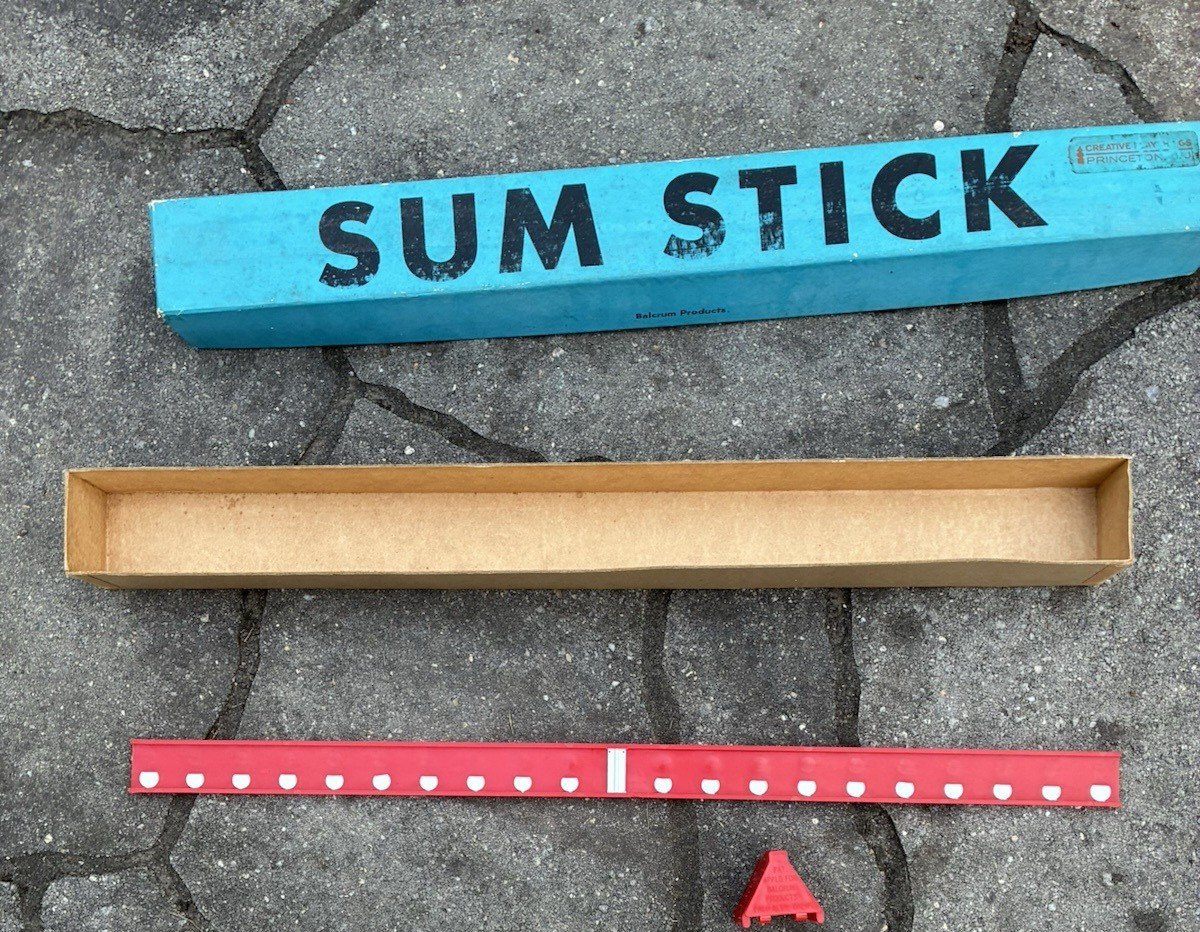 Brumco Products VINTAGE Math SUM STICK with Box – Math Adding Tool RARE 1960s?