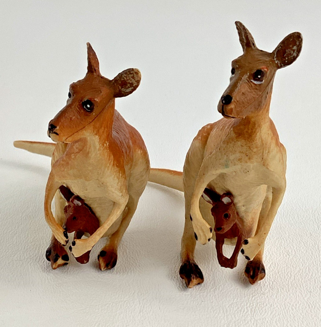 Safari Ltd Kangaroo Figures Topper Realistic Animal Joey Marsupial Vintage 1998