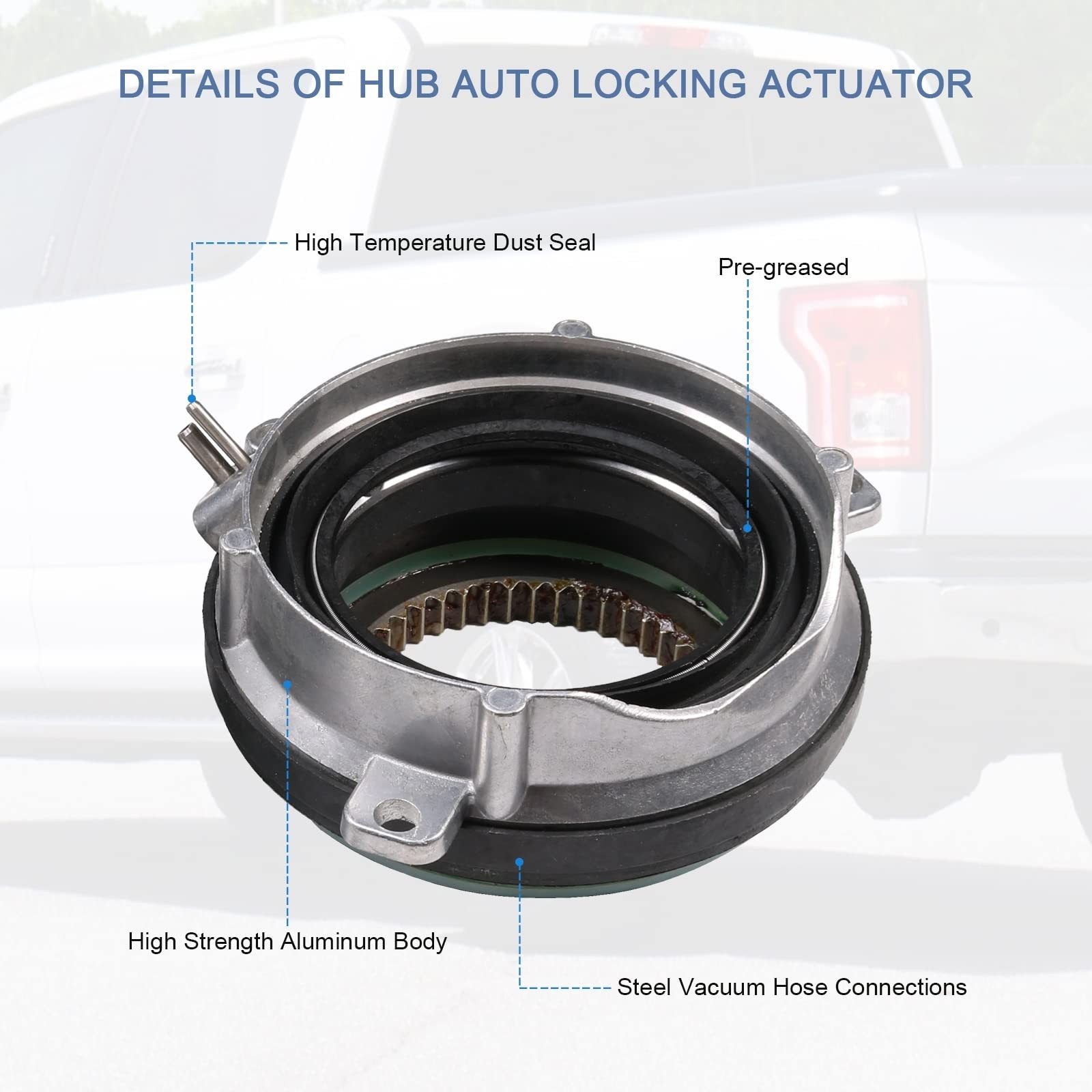 DICMIC 2Pcs 4WD Auto Locking Hub Actuator for 2004-2015 Ford F150 2003-2015 F…