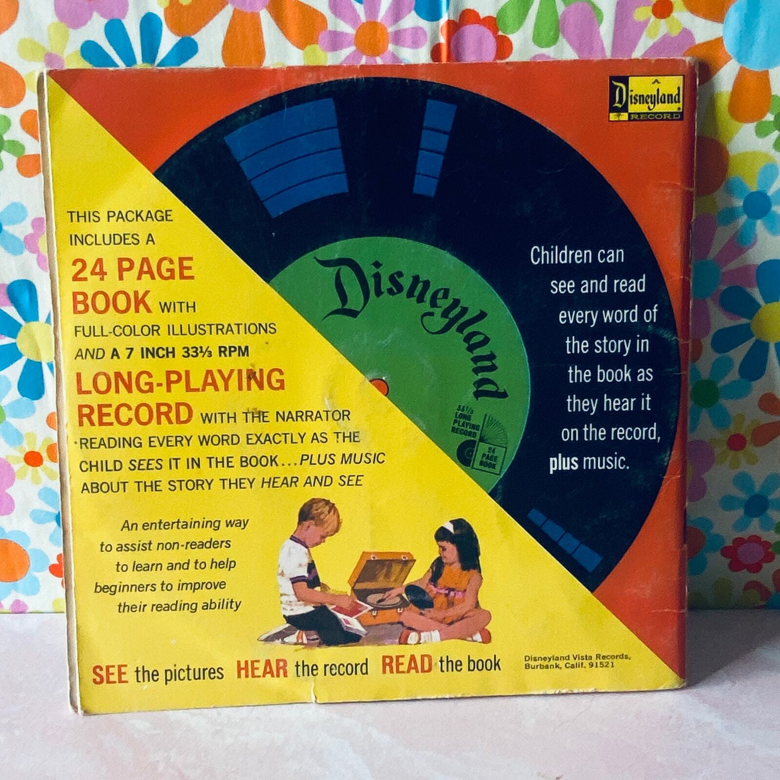 Vintage 1968 Disneyland Record & Book-The Story of Little Red Riding Hood