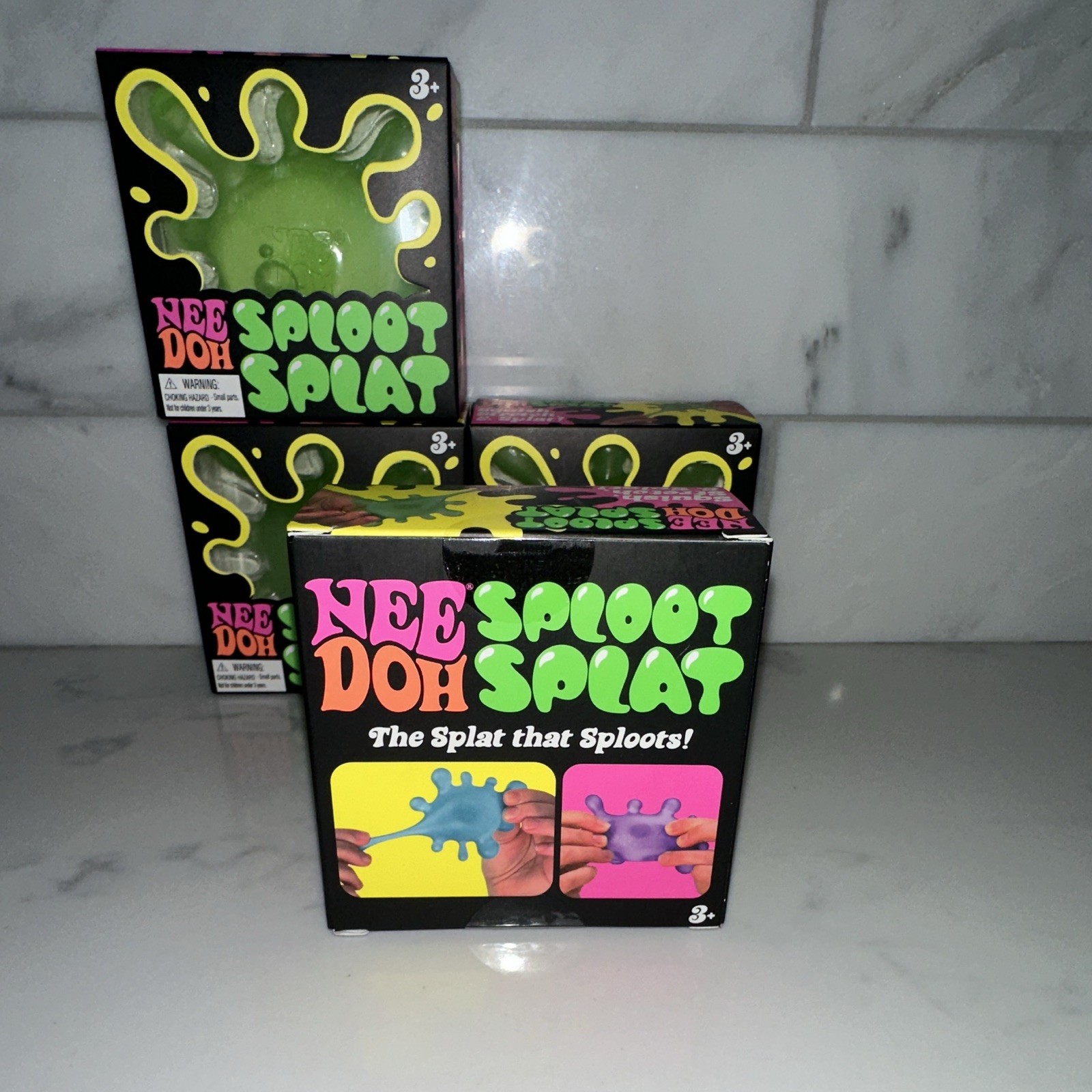 🔥AuthenticSchylling NeeDoh SplootSplat Tactile Squeeze Toy Green 26034YP