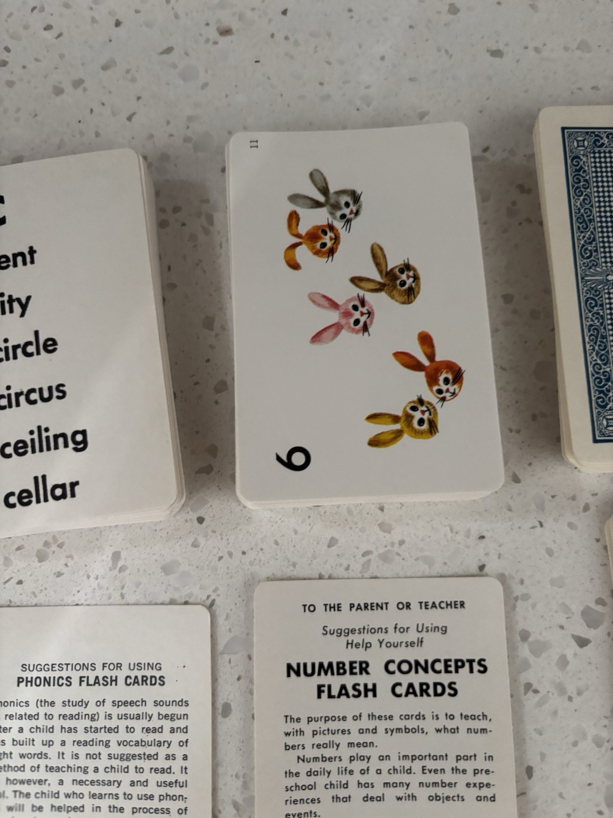 Vintage Whitman Phonics Flashcards & Card Games w/ Plastic Cases