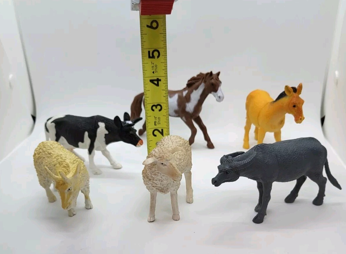 Lot Of 6 Learning Resources Hard Plastic Animals