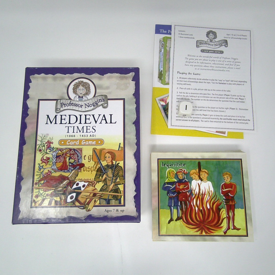 Authentic Professor Noggin’s MEDIEVAL TIMES 1066-1453 AD Card Game Complete