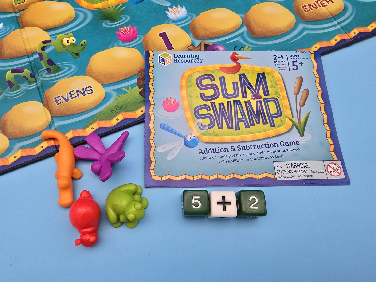 Learning Resources Age 5+ Sum Swamp Addition & Subtraction , 2- 4 Players