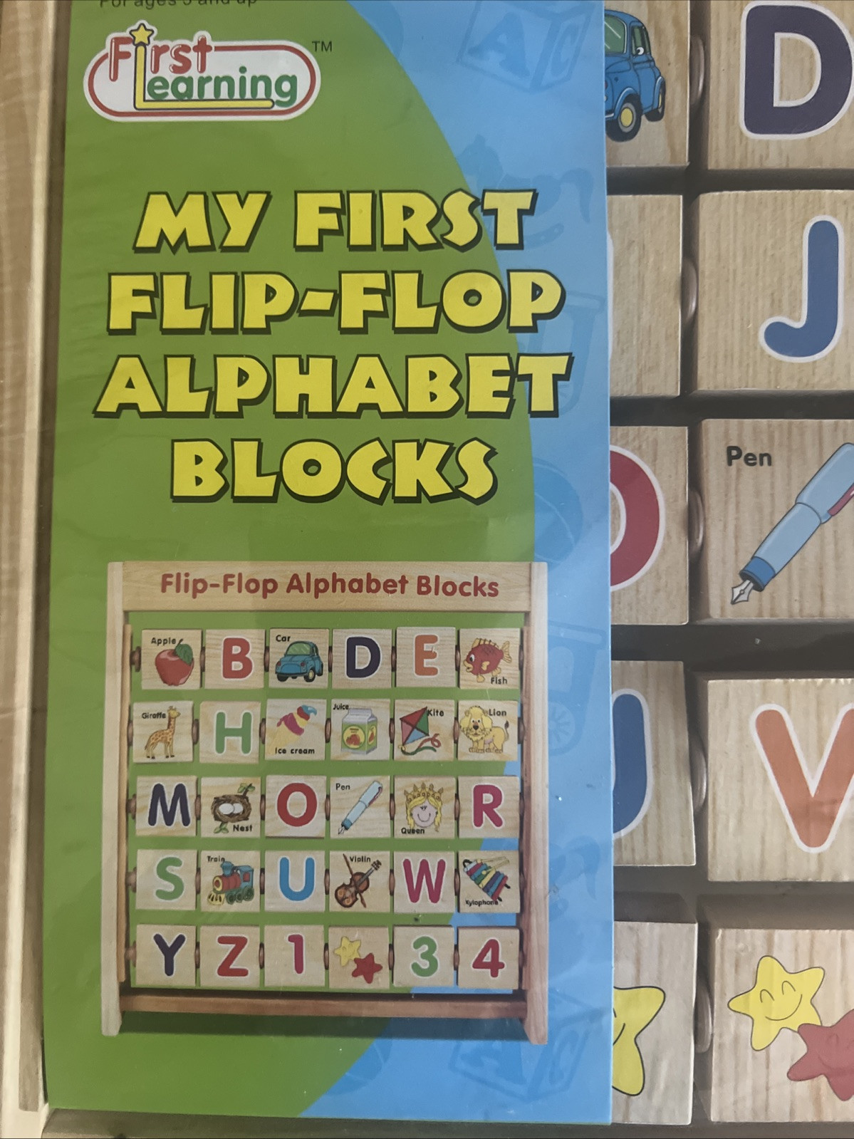 First Learning Flip Flop Alphabet Blocks Educational 3 Years+ 11″X10″