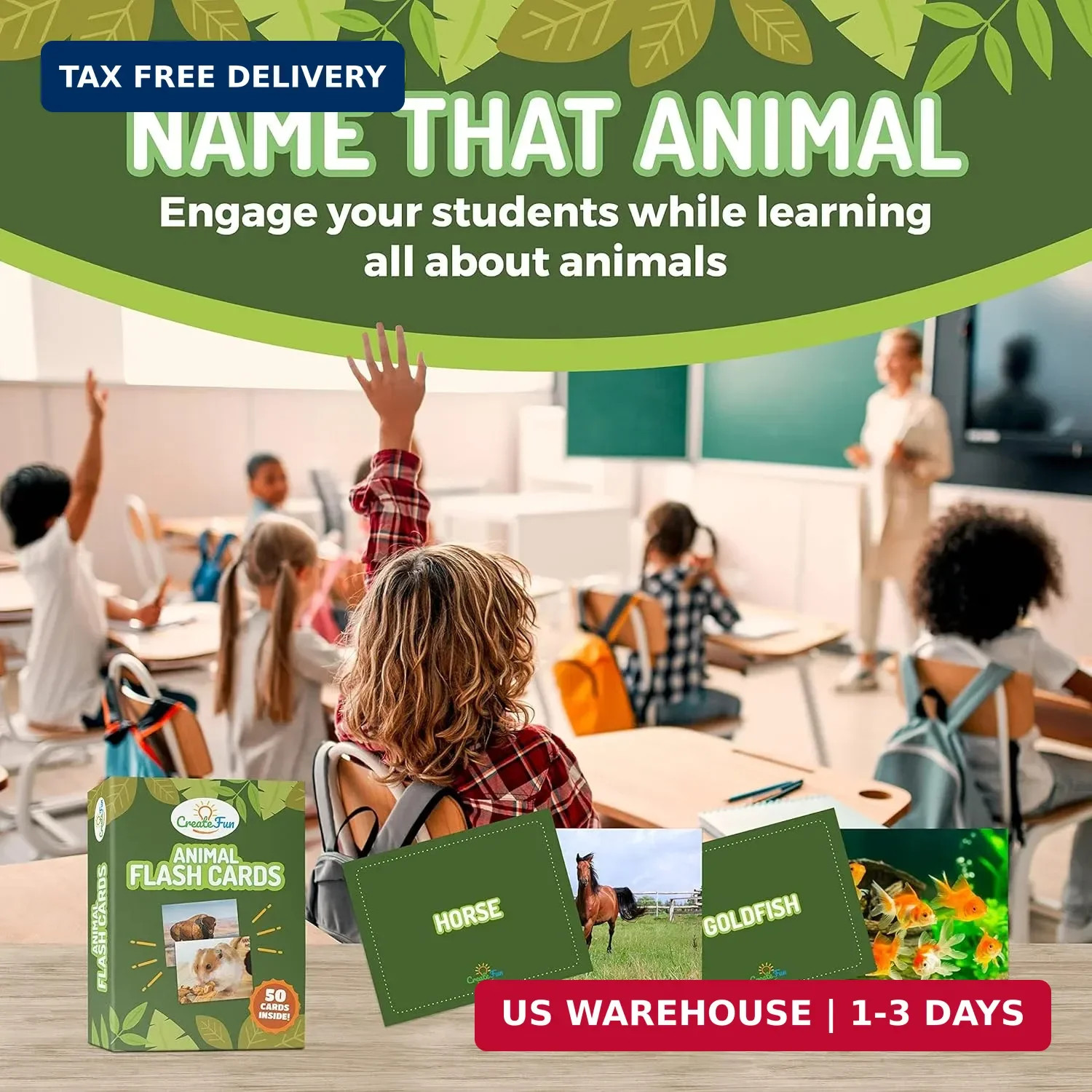 150 Noun Food and Animal Flash Cards Set, Montessori Educational Games, Vocabula