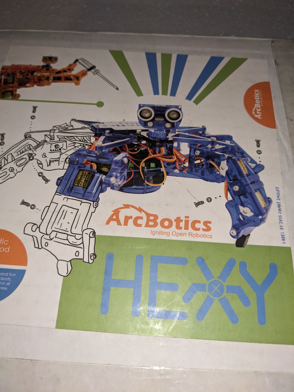ArcBotics Hexy Hexapod Robot New Arduino Open Source 6-Legged DIY Kit First Set