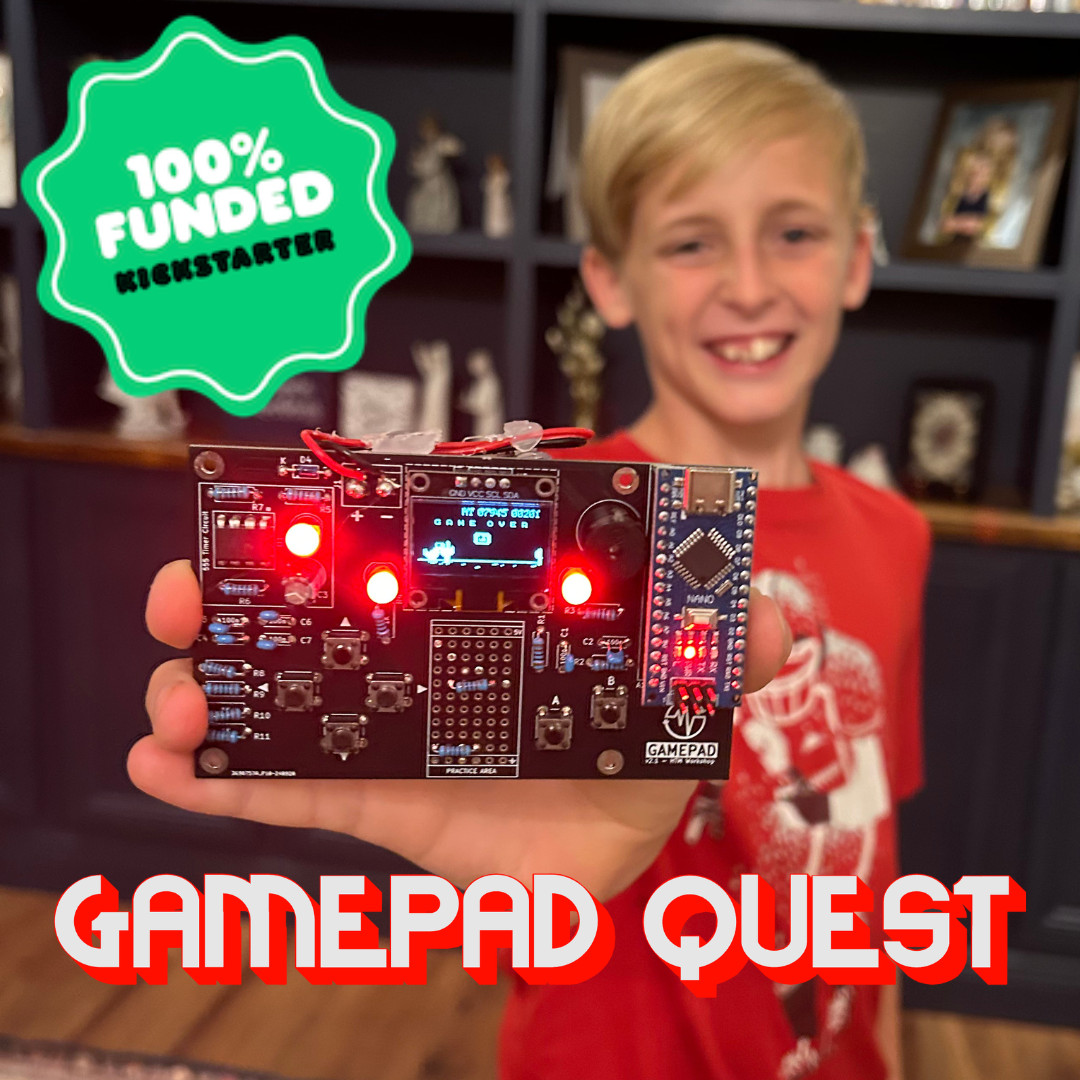 GamePad Quest Definitive Edition – A DIY Video Game Electronics Kit for makers