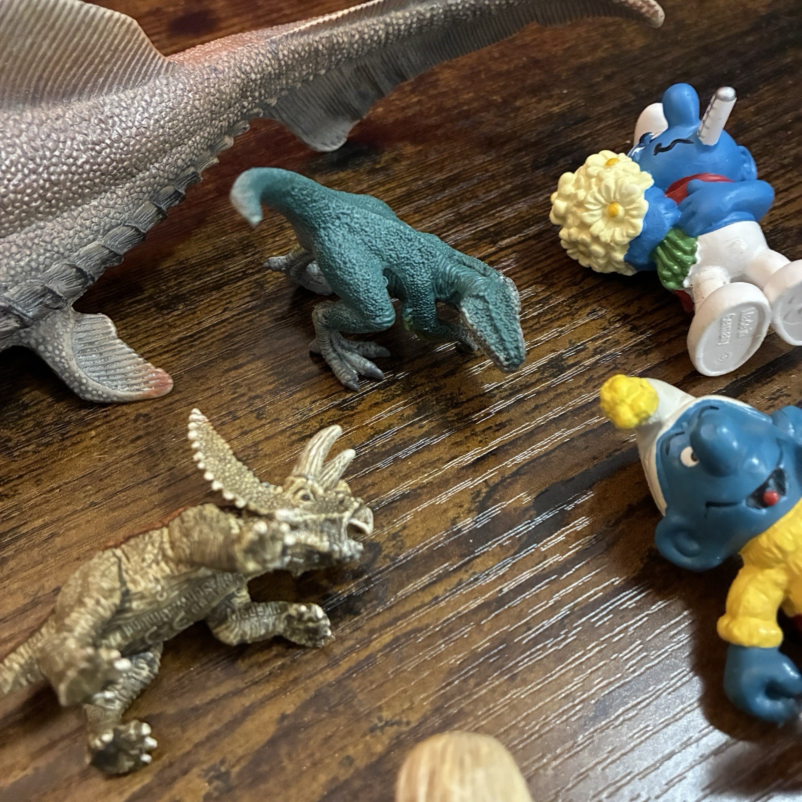 Schleich Figure Lot Animals Knight Dinosaurs Smurfs 1978 2012 Horse Saddle Zebra